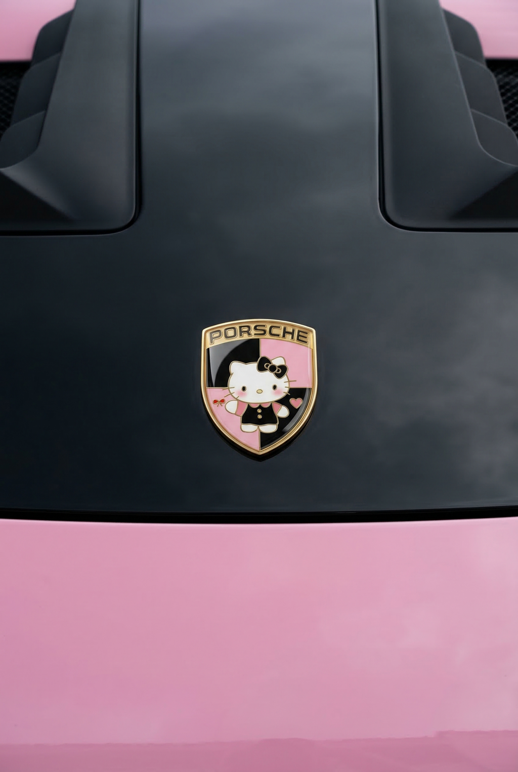 The "Blackpink Kitty" Porsche Custom Emblem