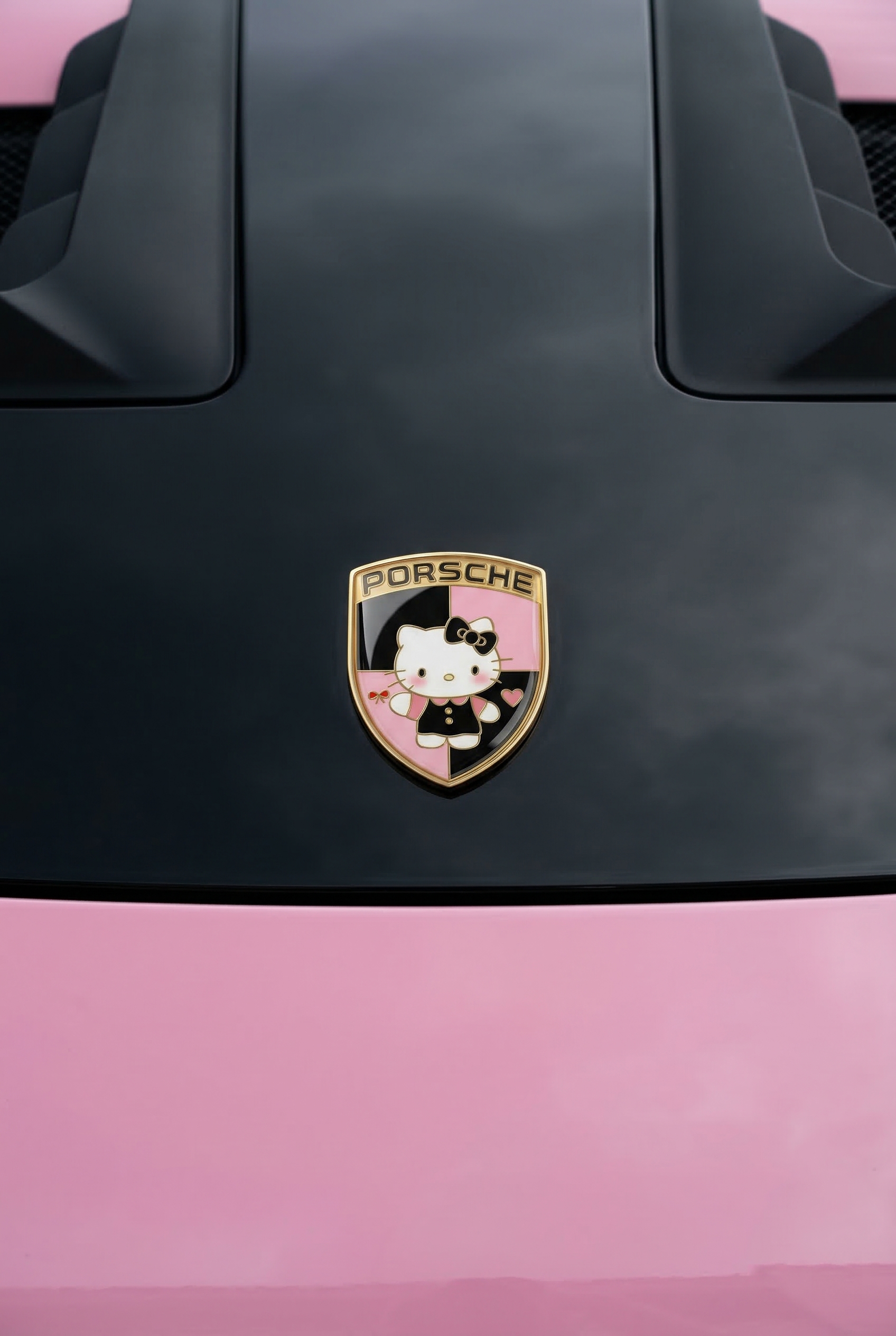 The "Blackpink Kitty" Porsche Custom Emblem